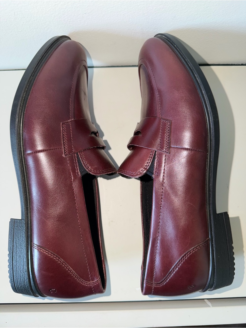 Ecco Women's Burgundy Penny Loafers - Picture 10 of 11